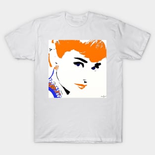 AUDREY SO BEAUTIFUL IN BLUE AND ORANGE T-Shirt